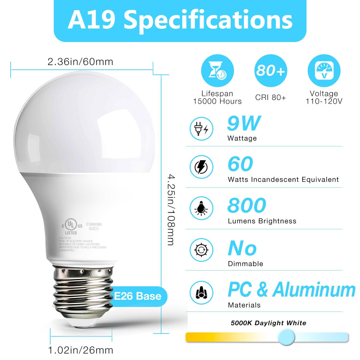 Dalattin A19 9W LED bulb delivers energy savings with 800 lumens