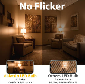 Dalattin E26 base bulbs fit standard fixtures for quick swaps.