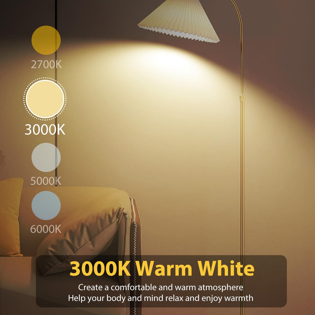 Dalattin flicker-free design supports comfortable reading lighting.