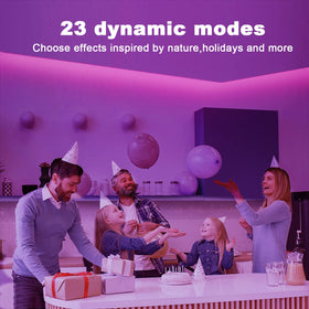 Dalattin RGB strip synced to music for dynamic party vibes and mood shifts.