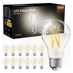 Dalattin vintage Edison bulb with clear glass filament for decor.