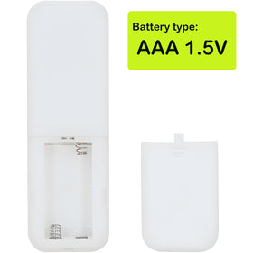 DALAZHAER remote battery note showing 2x AAA not included