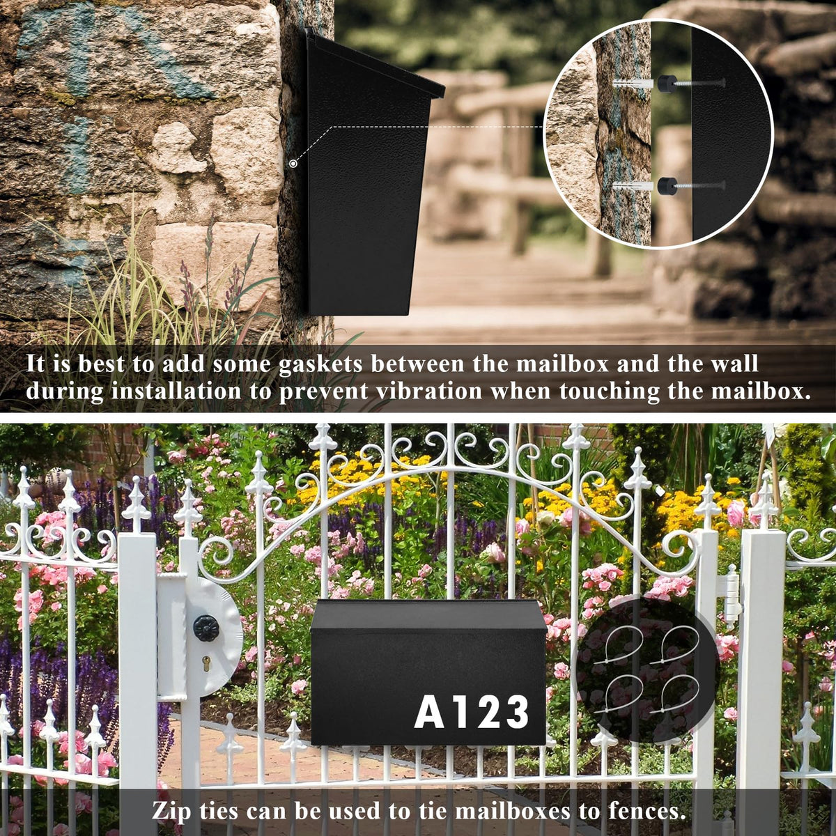 Dalmbox exterior rust-proof finish for outdoor durability.