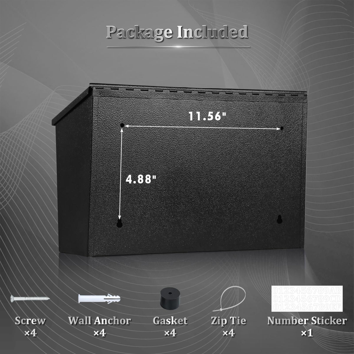 Dalmbox hardware included facilitates straightforward installation.