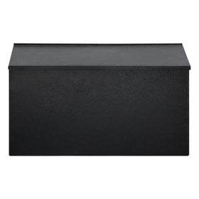 Dalmbox wall mailbox large front view shows ample storage for mail and magazines.