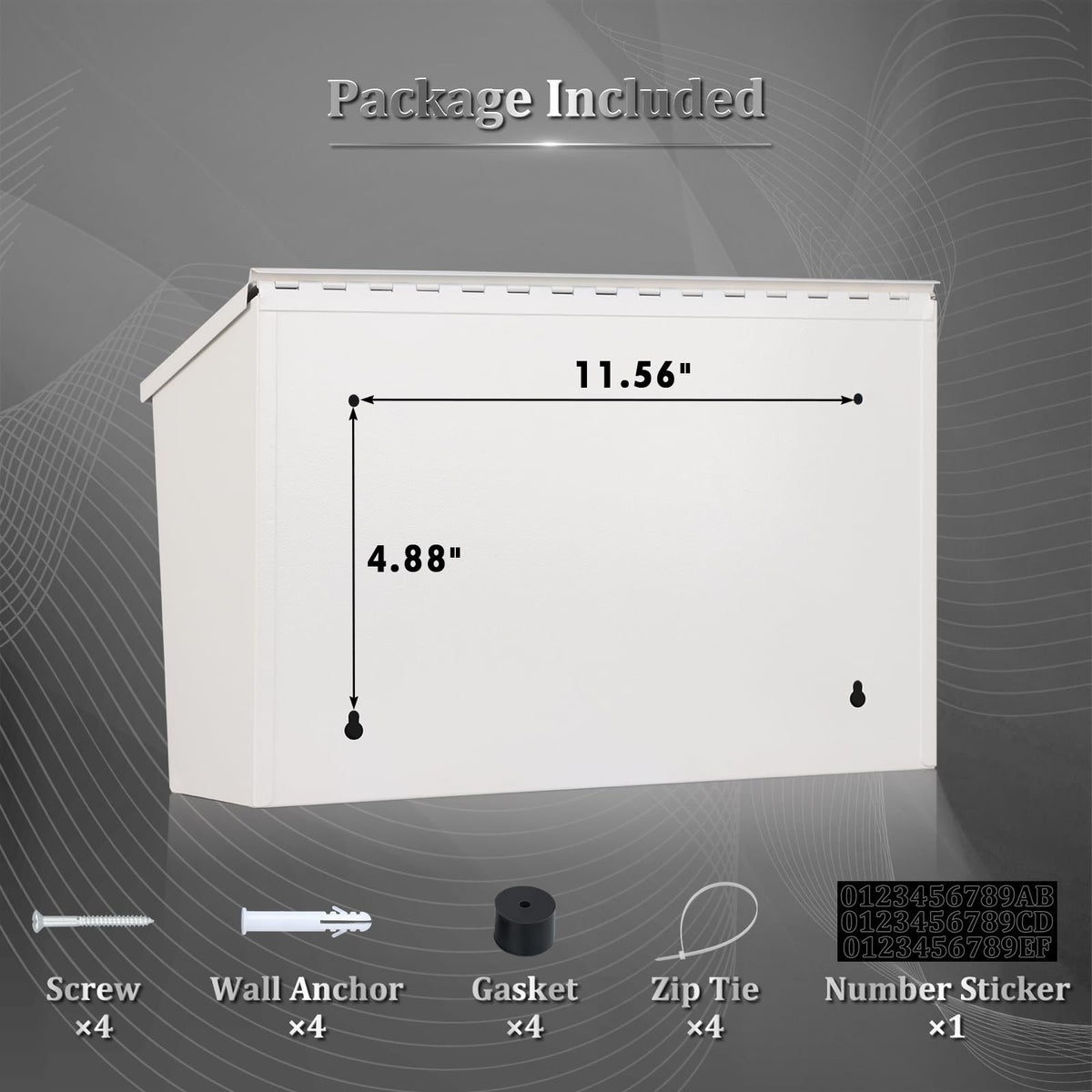 Dalmbox door seal shown to protect contents from rain.