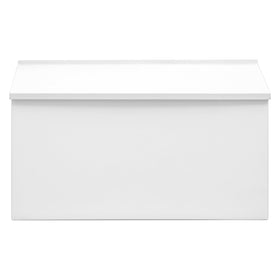 Dalmbox wall-mount mailbox front view in white, rust-proof steel for outdoor use.