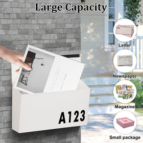 Dalmbox mailbox with included hardware for simple wall mounting.