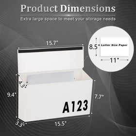 Dalmbox interior with ample storage for letters and magazines.