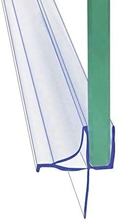 Dalrun frameless door sweep with drip rail for 3/8 inch glass directs water back into shower.