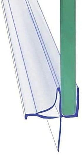 Dalrun frameless shower door bottom seal with drip rail on glass for splash control.