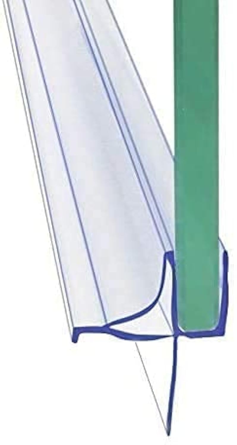 Dalrun frameless shower door bottom seal with drip rail on glass for splash control.
