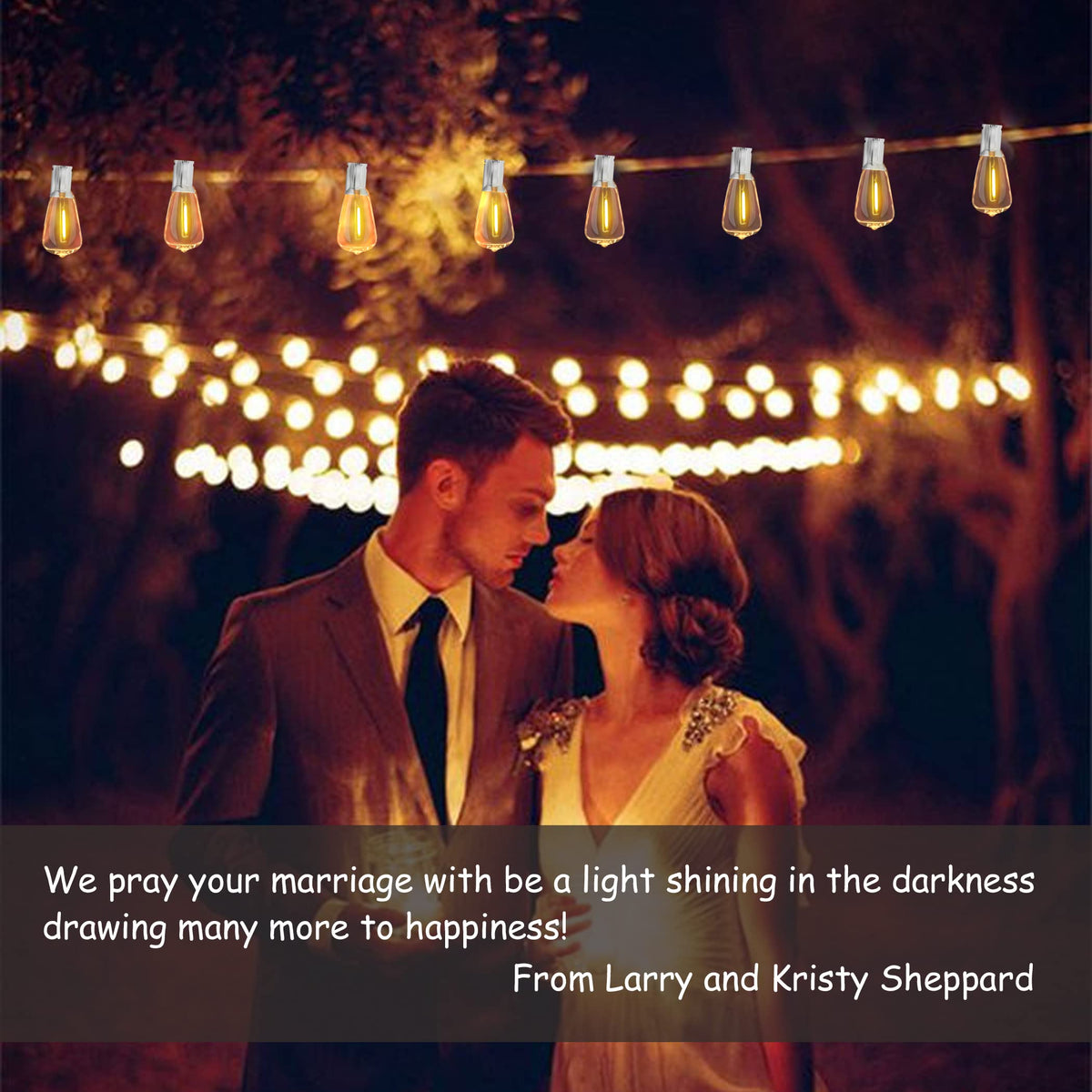 DAMAING Edison LED bulbs shatterproof for safe outdoor celebrations.