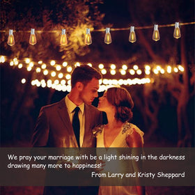 DAMAING Edison LED bulbs shatterproof for safe outdoor celebrations.