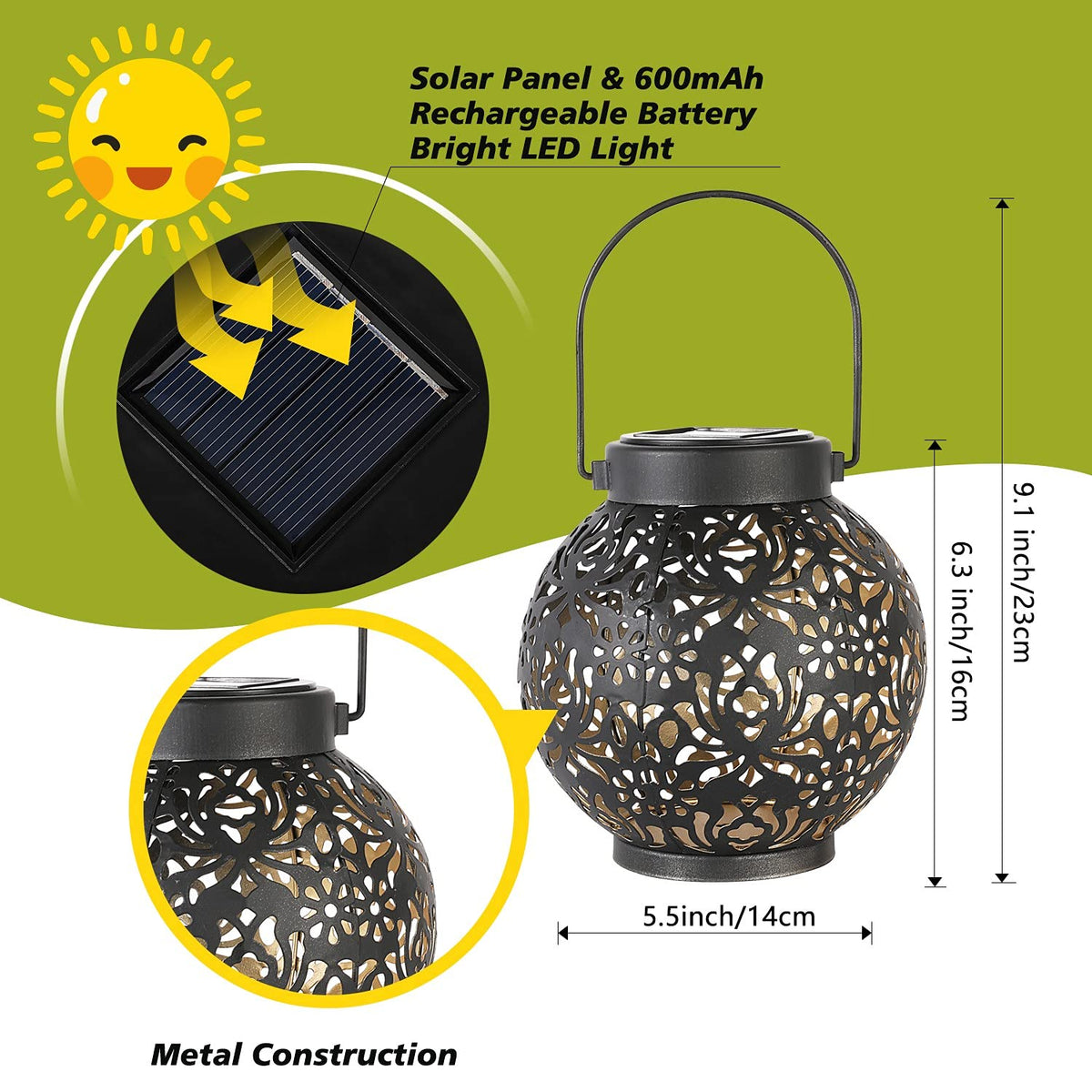 DAMAYCA bronze-finish lantern adds warm garden accents