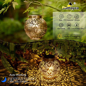 Damayca bronze LED lantern providing bright outdoor lighting