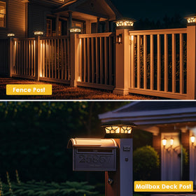 DAMAYCA solar post cap light with simple installation and waterproof design.