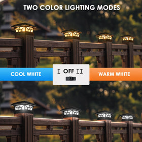 DAMAYCA cool white mode post cap light offers bright visibility along garden borders