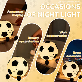 DAMELYN cartoon soccer design adds playful decor to kids' room