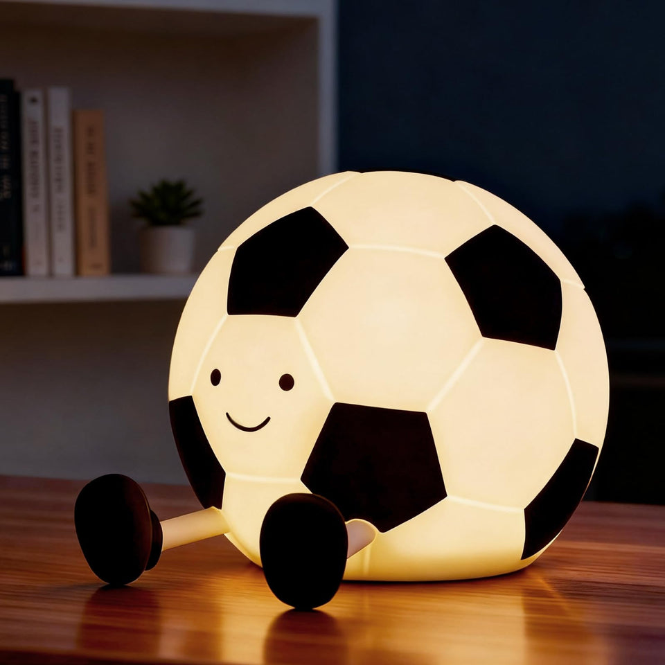 DAMELYN Soccer night light for kids with soft silicone finish for safe playtime
