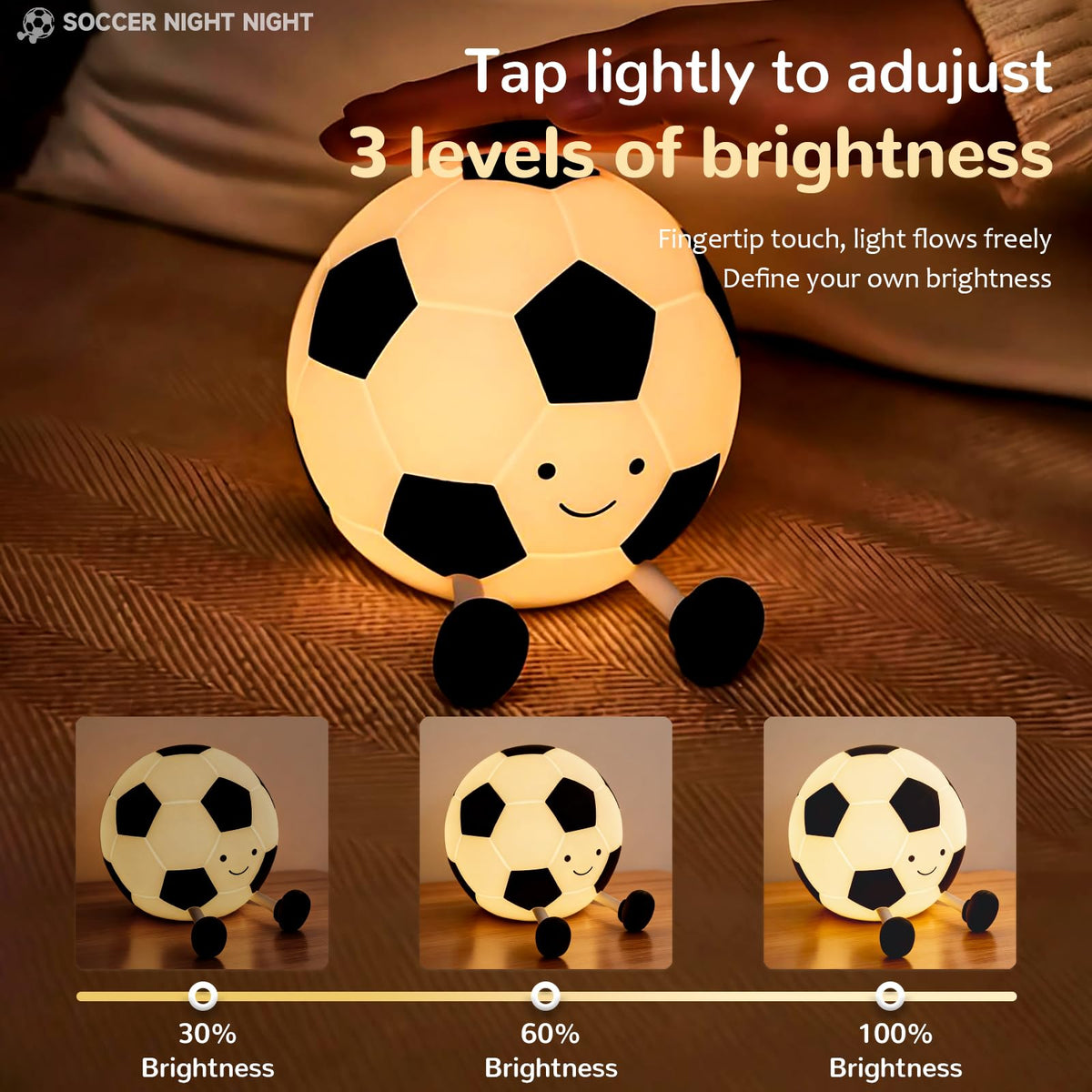 DAMELYN night light timer set to 30 minutes for easy sleep routines