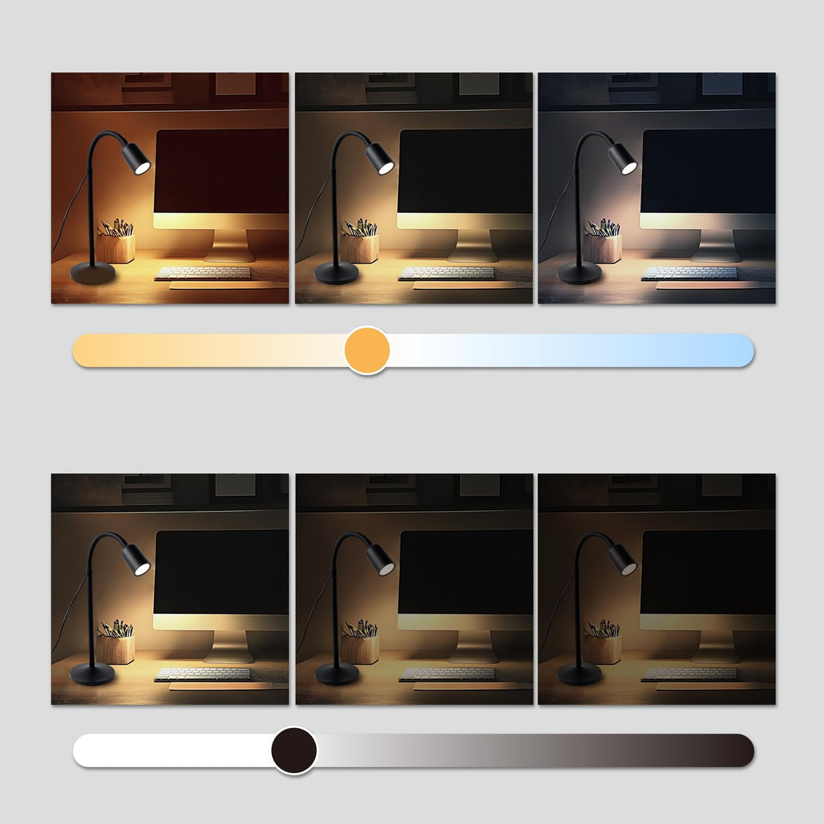 DAMI bedside lamp compact base saves space on small nightstands.