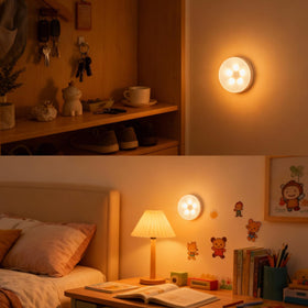 DAMI puck light with touch control for fast color and brightness changes.