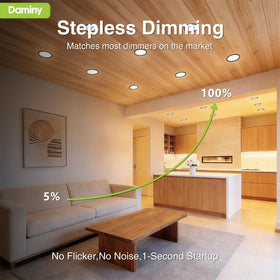 DAMINY 5CCT-in-1 option enables adjustable ambience for any area.