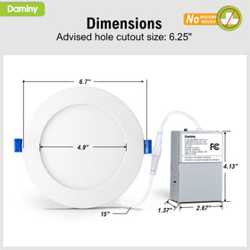 Easy retrofit installation with DAMINY 6-inch LED recessed lighting