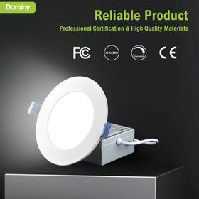 Junction box integrated light from DAMINY for straightforward wiring.