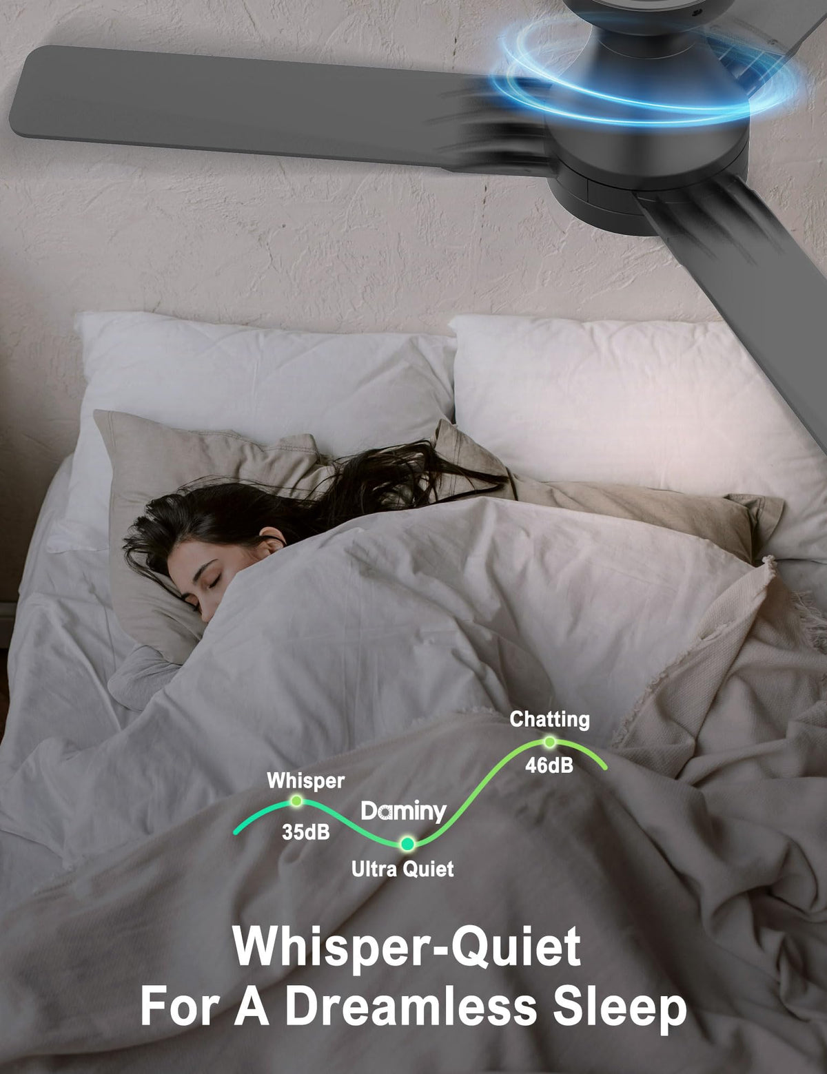 DAMINY six-speed remote control for flexible comfort.