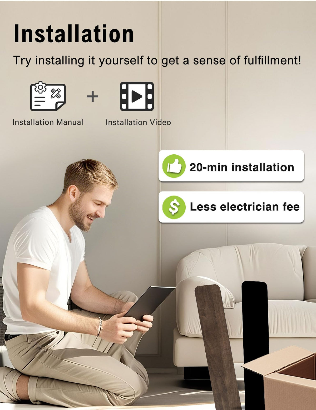 DAMINY soft night light adds gentle ambience in bedrooms.