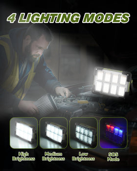 DANCINGBOAR 120W LED work light illuminated on site for high brightness