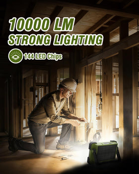 DANCINGBOAR 120W solar work light with 180 swivel handle enables portable use