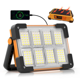 DANCINGBOAR 120W solar work light front view for bright portable outdoor illumination.