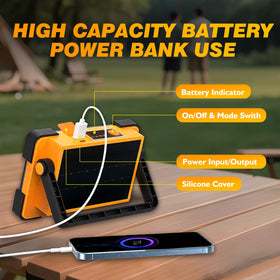 DANCINGBOAR 180-degree swivel handle adjusts light direction easily.