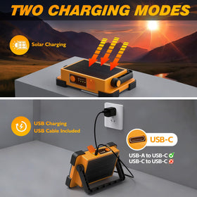 DANCINGBOAR USB power bank function powering a phone in an emergency.