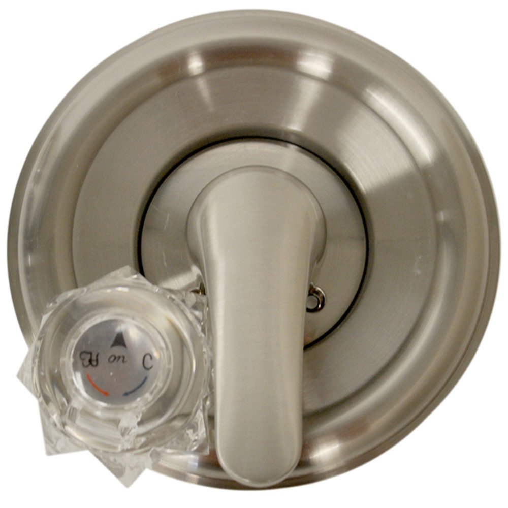 Danco 10004 brushed nickel trim kit front view for Delta compatibility and easy installation.