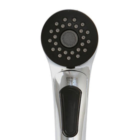 Danco 10408 chrome spray head delivering steady stream for cleaning dishes.