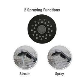 Danco 10408 chrome finish spray head demonstrates easy detachment for flexible use.
