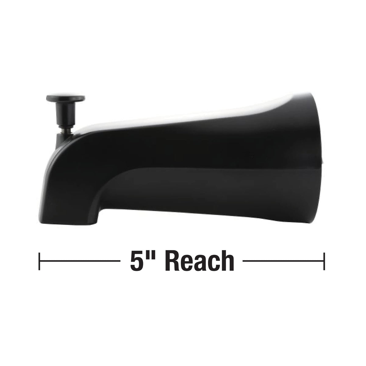Danco 11079 matte black spout water flow in action demonstrates function.