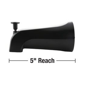 Danco 11079 matte black spout water flow in action demonstrates function.