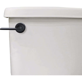 Danco 12052 matte black toilet tank lever close-up shows sleek finish for modern bathrooms.