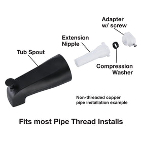 Danco diverter spout mechanism close-up shows built-in flow option for shower.