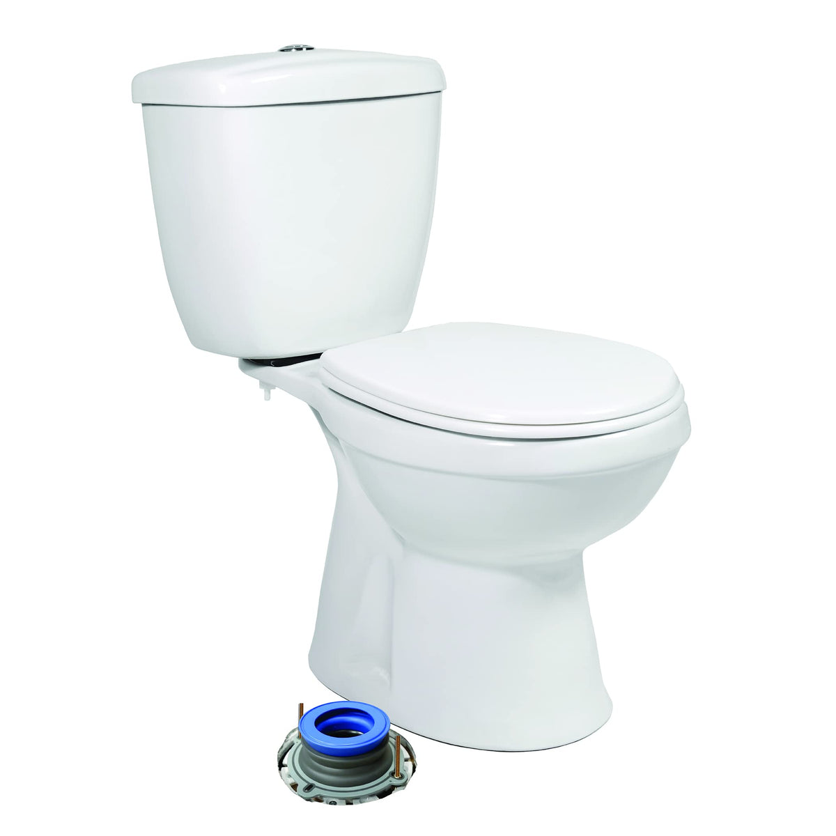 Flange height compatibility for above- or below-floor setups