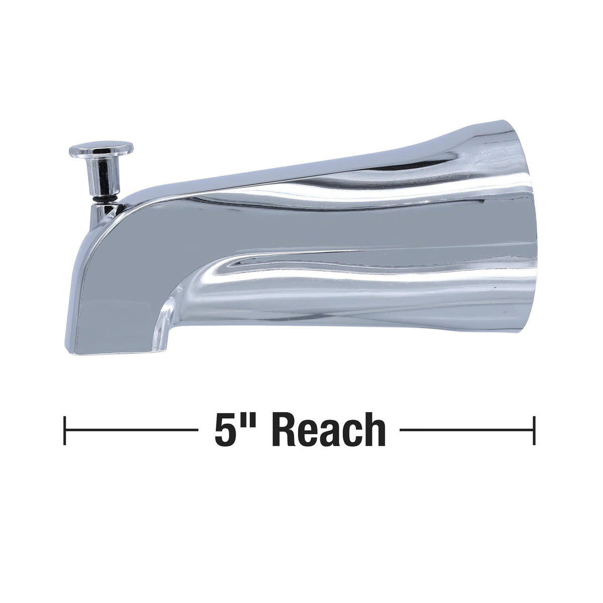 Danco front diverter lift rod enables easy tub to shower switch.