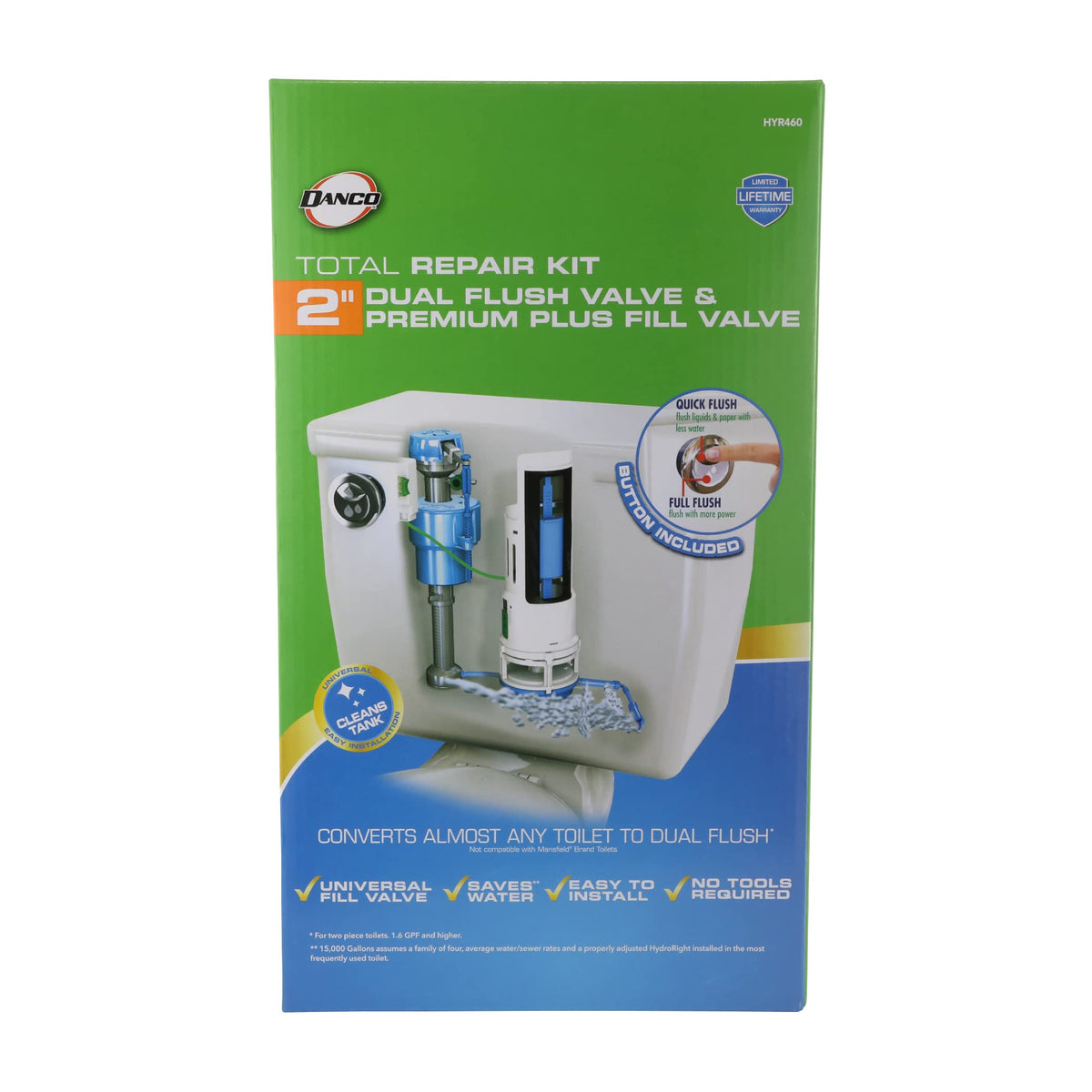 Danco HydroRight packaging demonstrates DIY-friendly installation steps.