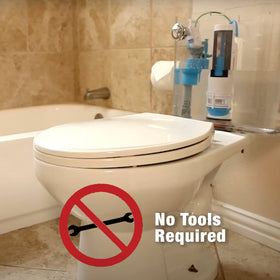 Danco HydroRight dual-flush button system supports quick and full flush options.