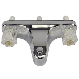 Danco 8-inch center-set tub faucet with acrylic handles for mobile homes enhances control.