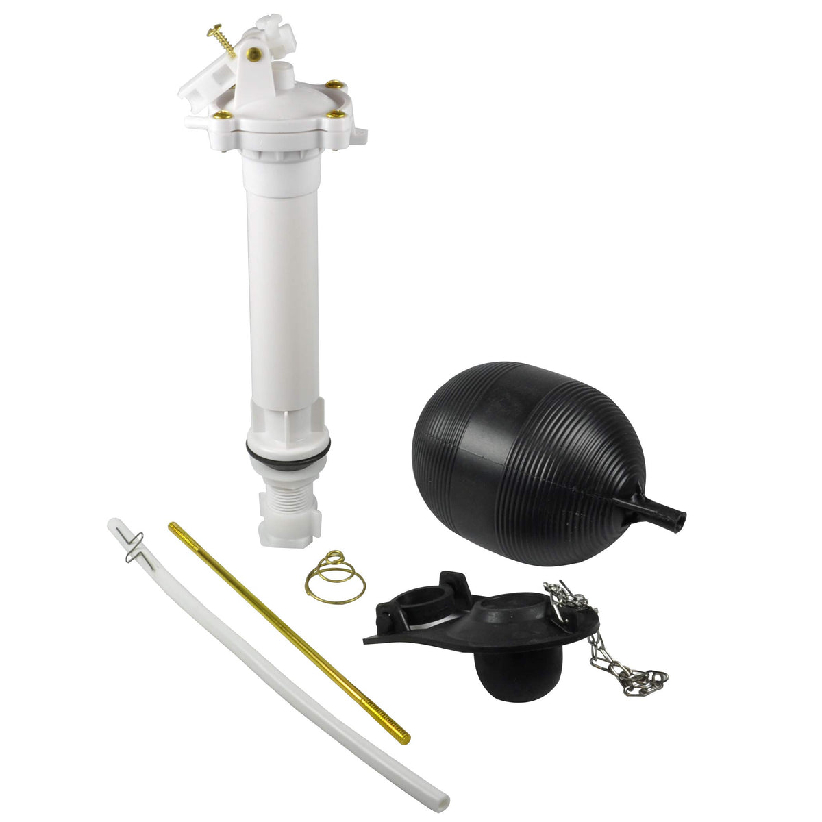 Danco ball rod float assembly 7.75 inches enables adjustable fill height.